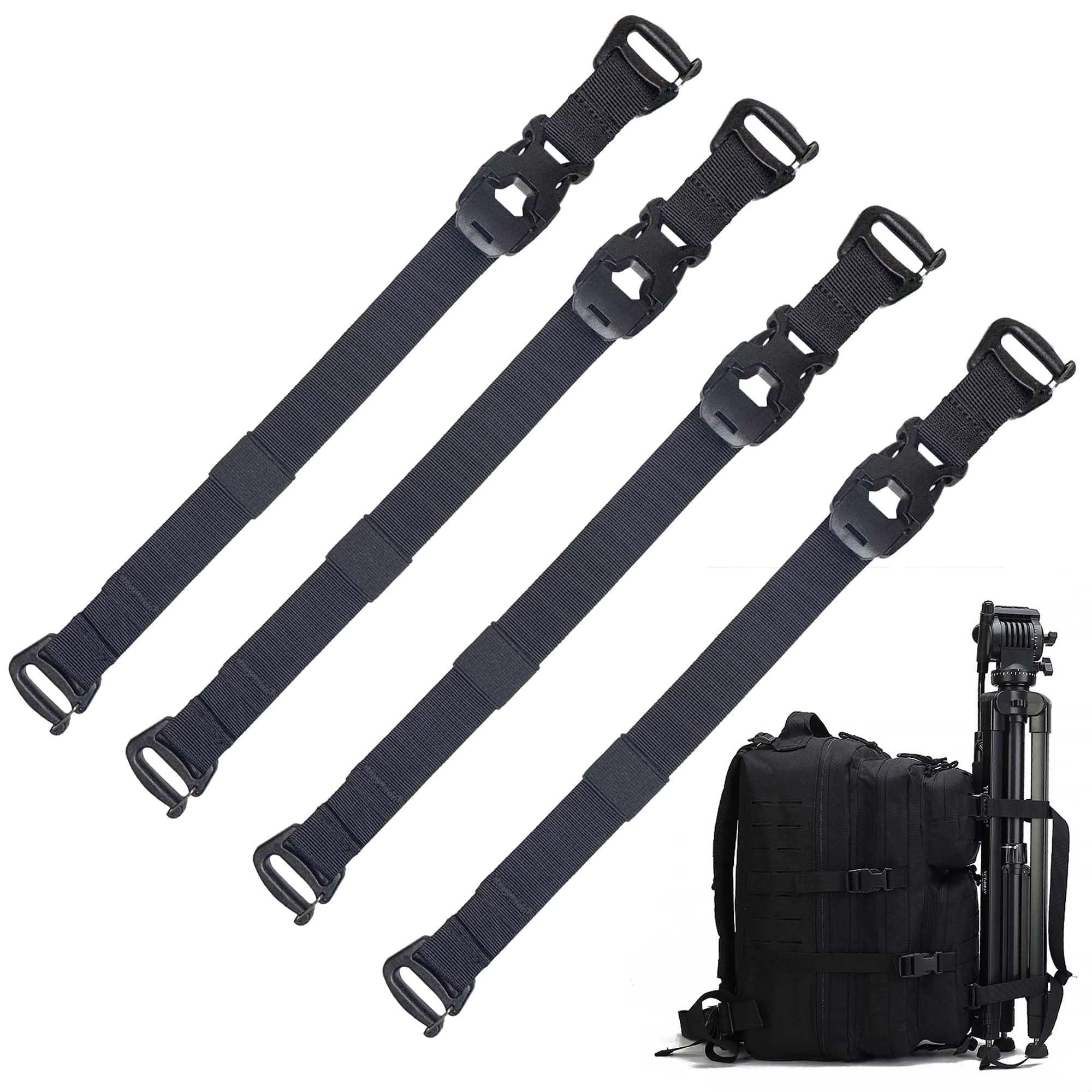 ECOSHIRE 4 Pcs Tactical Molle System Backpack Straps - Adjustable 20.8