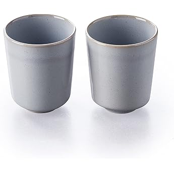 Smokey Blue Glazed Stoneware 4-Inch Bowls, Set of 3