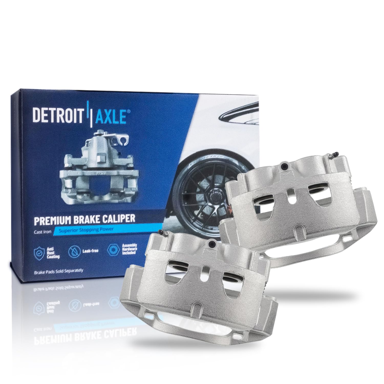 Detroit Axle - 2pc Front Brake Calipers for 11-19 Chevy Silverado 2500 HD