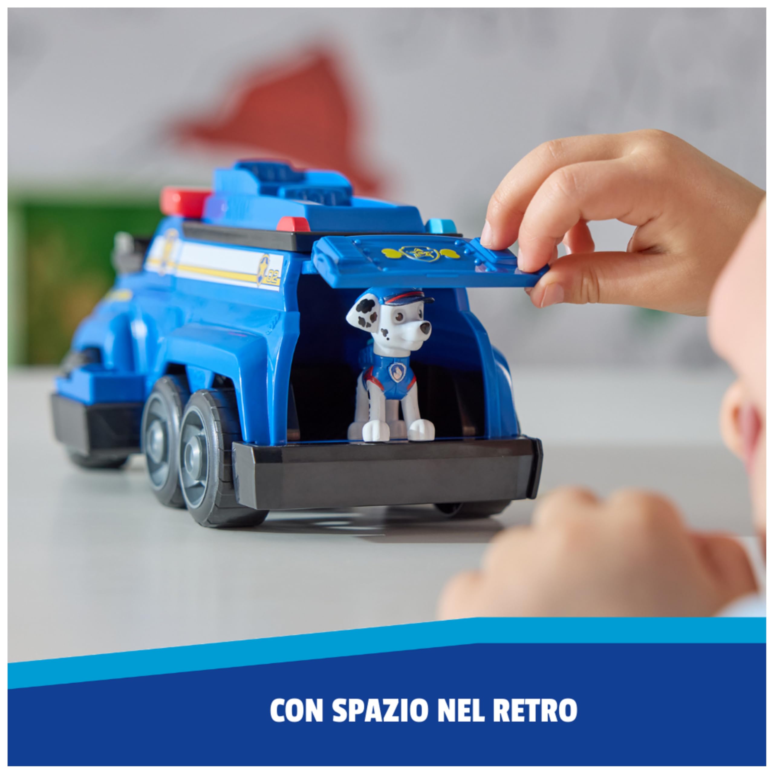 Paw Patrol Team Cruiser, Veicolo di Grosse Dimensioni con Action Figure Speciali di Chase, Marshall, Skye, Rubble, Rocky e Zuma, Giocattoli per Bambini e Bambine da 3 Anni in su