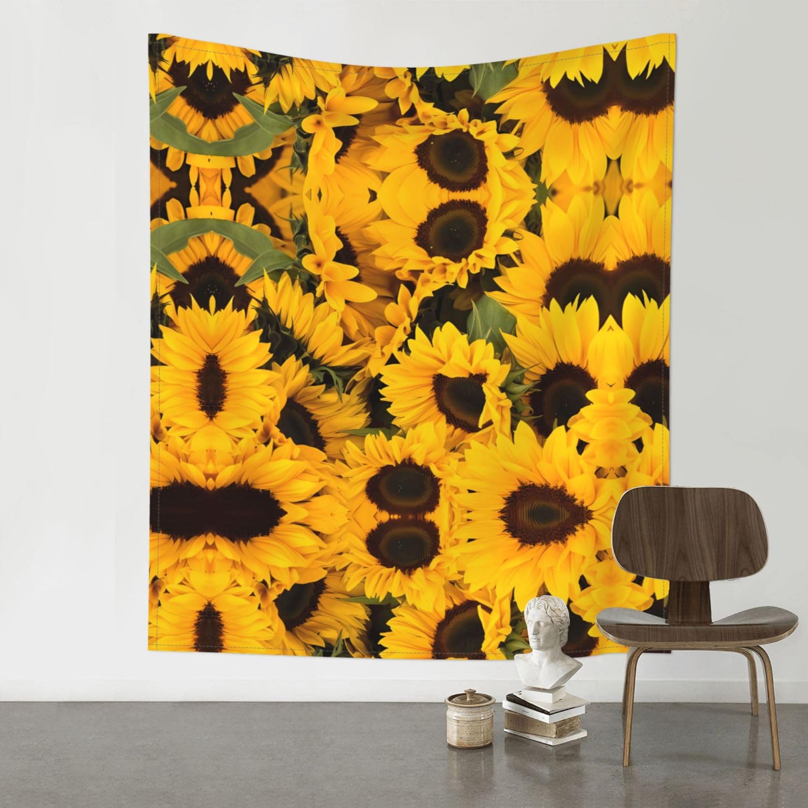 YYHWHJDE Sunflower Prints 60x51in Wall Tapestry – Elevate Your Space with a Versatile & Cozy Throw Blanket for Dorms, Beach & Home