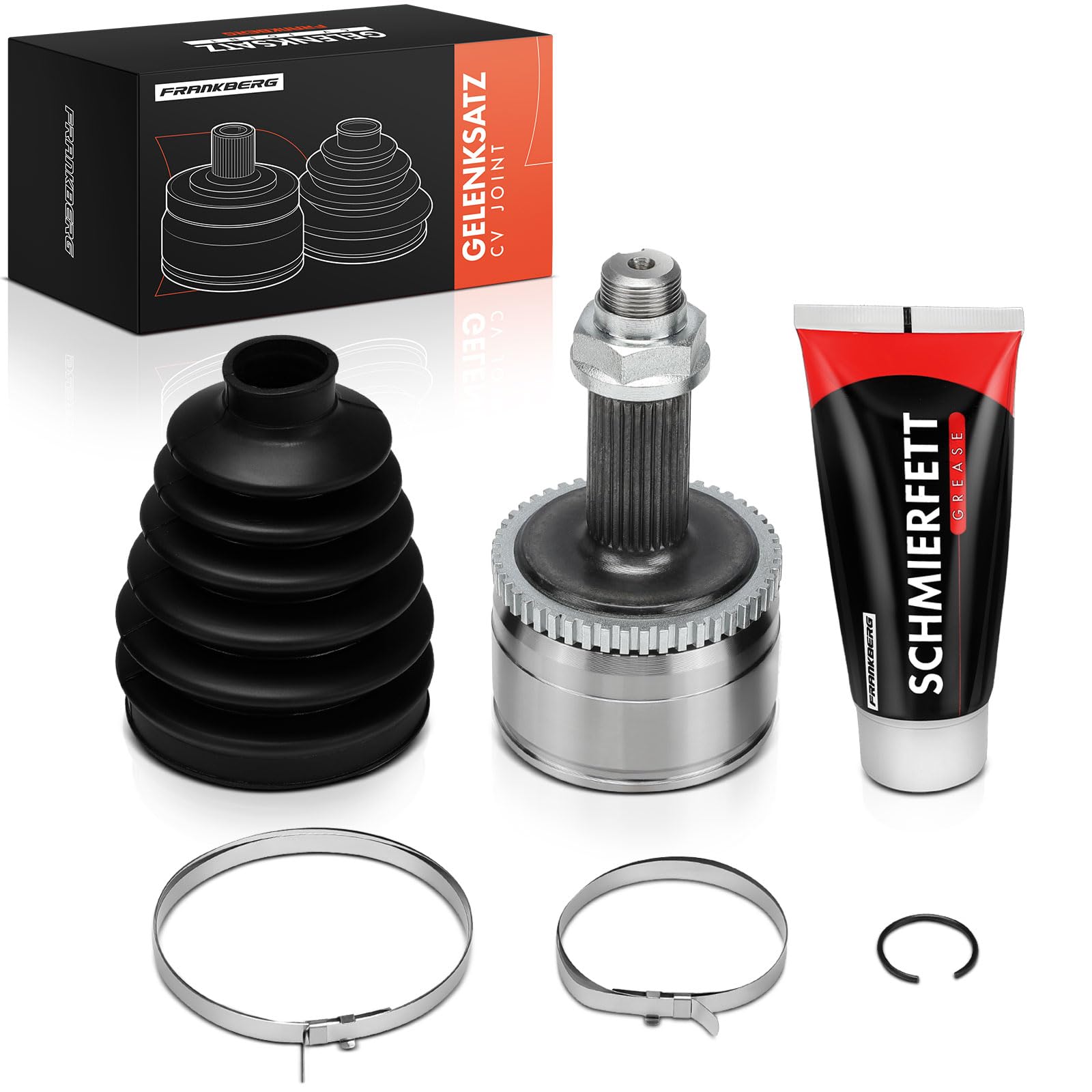 Frankberg Kit de junta homocinética delantera lado de la rueda 830015 | Compatible con: Discovery III Furgoneta L319, Discovery IV L319, Discovery III L319, R.a.n.g.e R.o.v.e.r Sport L320