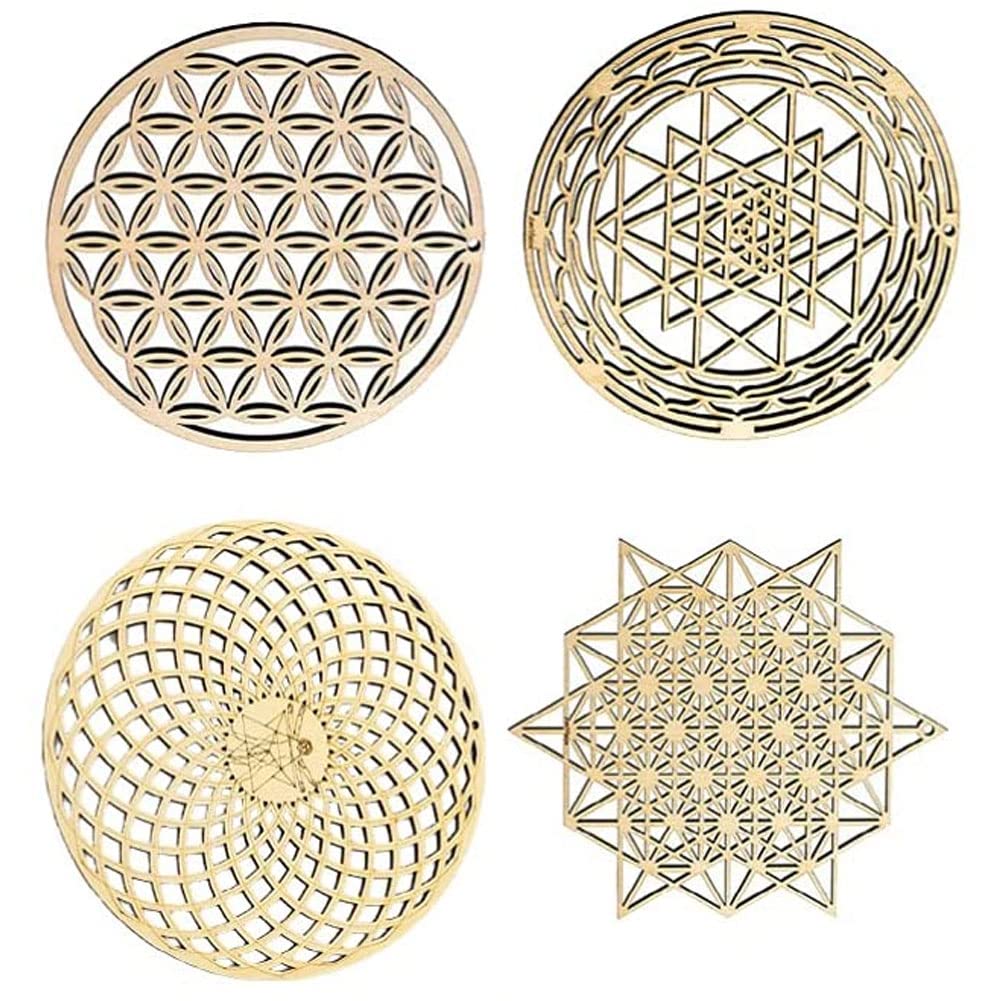 Flor de vida rejilla de madera: arte de geometría sagrada para renovar paredes aburridas