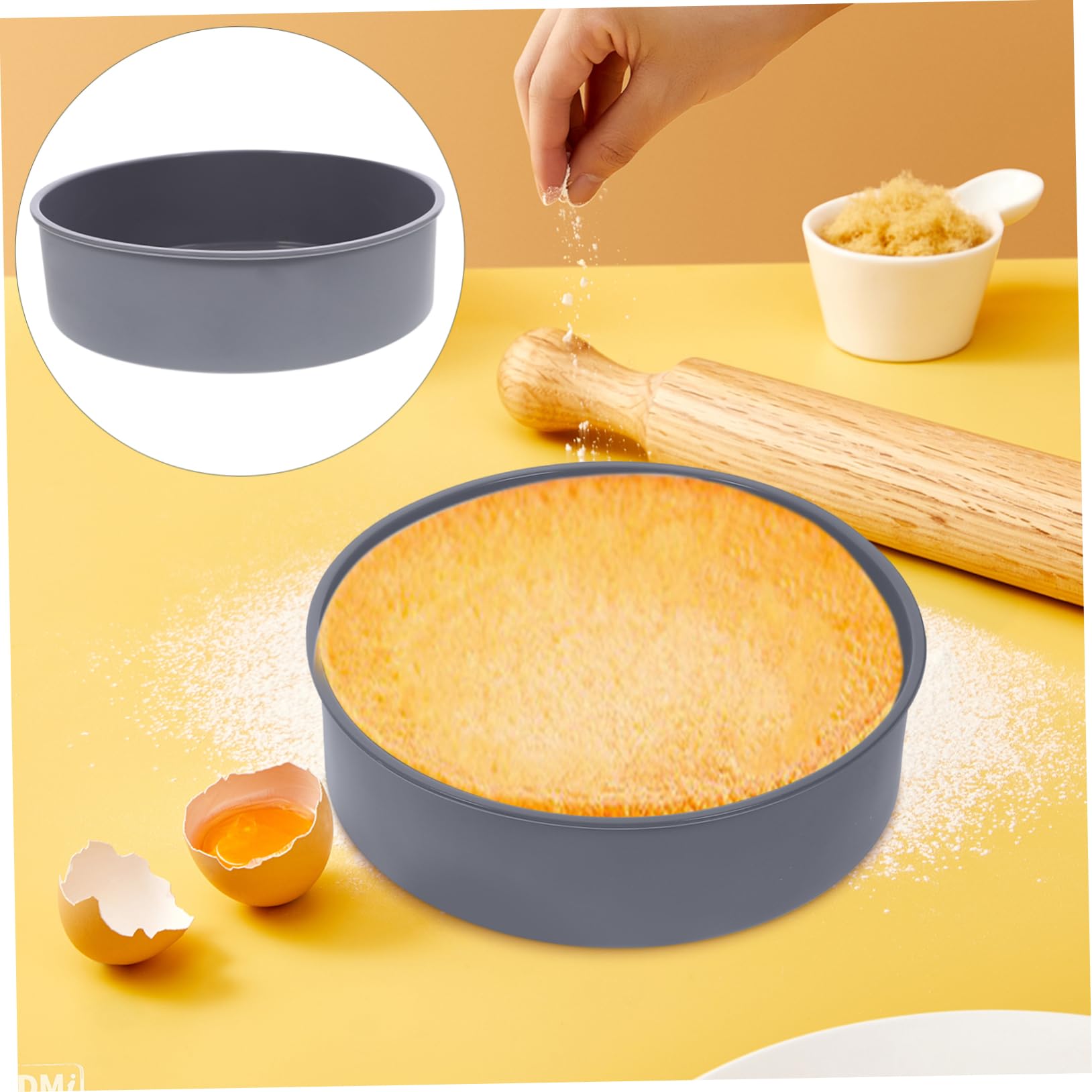 DECHOUS 2Pcs Non Stick Silicone Round Cake Pans Bakeware for Easy Baking and Demolding and Flexible Kitchen Mold for Cheesecakes and Cakes
