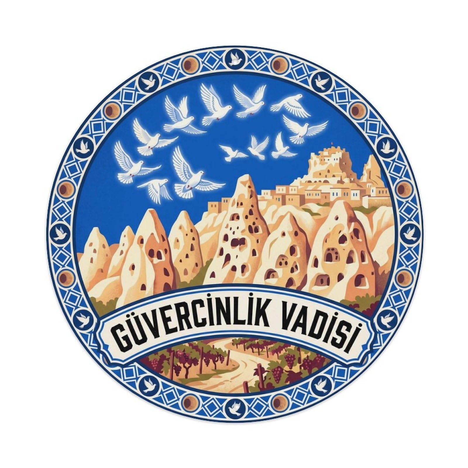 Cappadocia Pigeon Valley Turkey Vintage Travel Metal Tin Sign