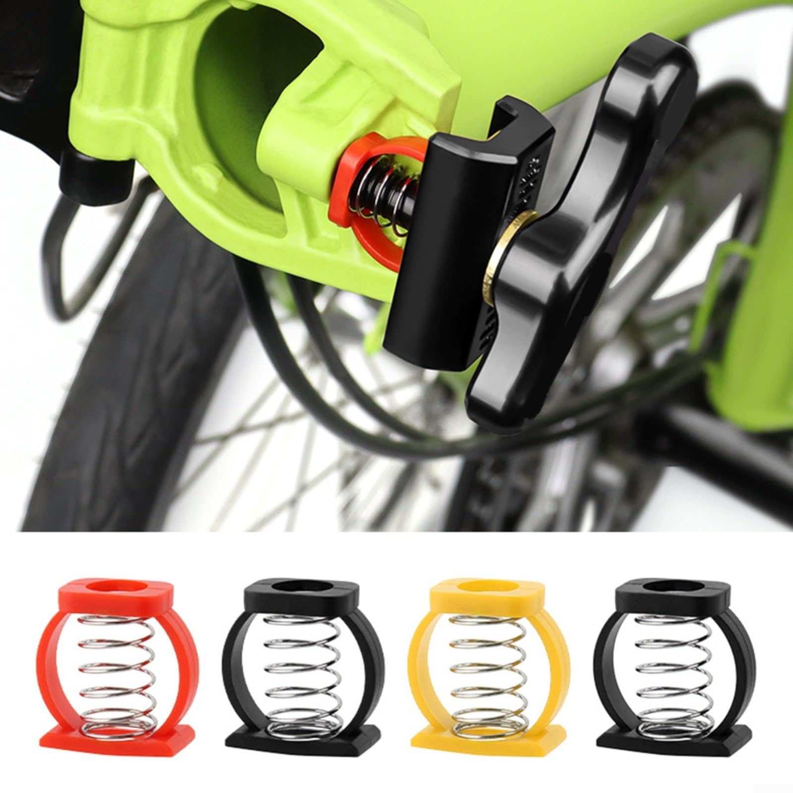 Lot De 2 Clips De Charnière En C Pour Vélo Pliant Brompton – Métal + Plastique, 22,2 Mm, Noir, Installation Facile