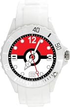 TAPORT Quartz Watch with White Silicone Strap for Pocket Monster Fans, white, Strap