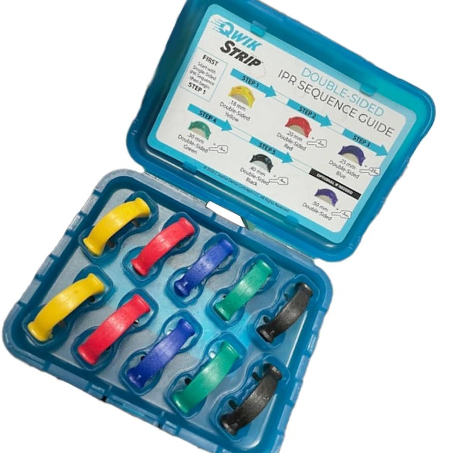 QSDS-ASSRT Double Sided Assorted Abrasive Dental Strips 10 Piece Kit