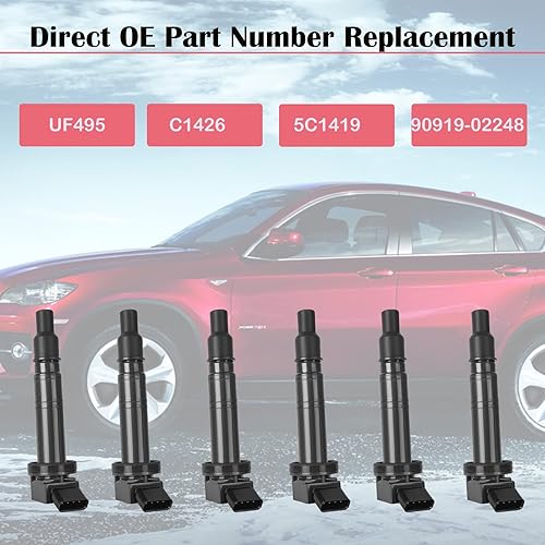 Miniatura 5 de Juego de 6 bobinas de encendido para 4.0 V6 Toyota Tacoma 4Runner Tundra FJ Cruiser Scion xB 2005 2006 2007 2008 2009 2010 2011 2012 2013 2014 2015