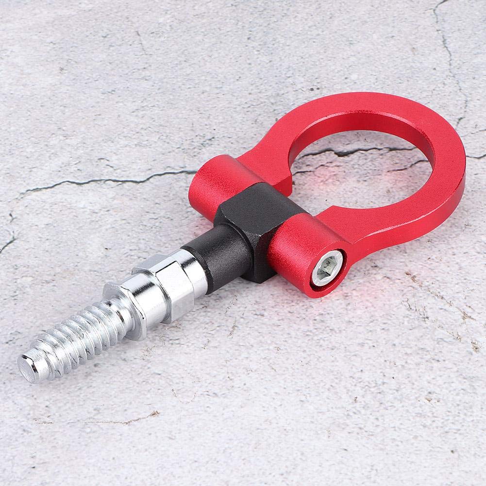 anneau de remorquage de crochet de remorquage avant d'alliage d'aluminium de remorque automatique de voiture universelle pour la série(rouge)