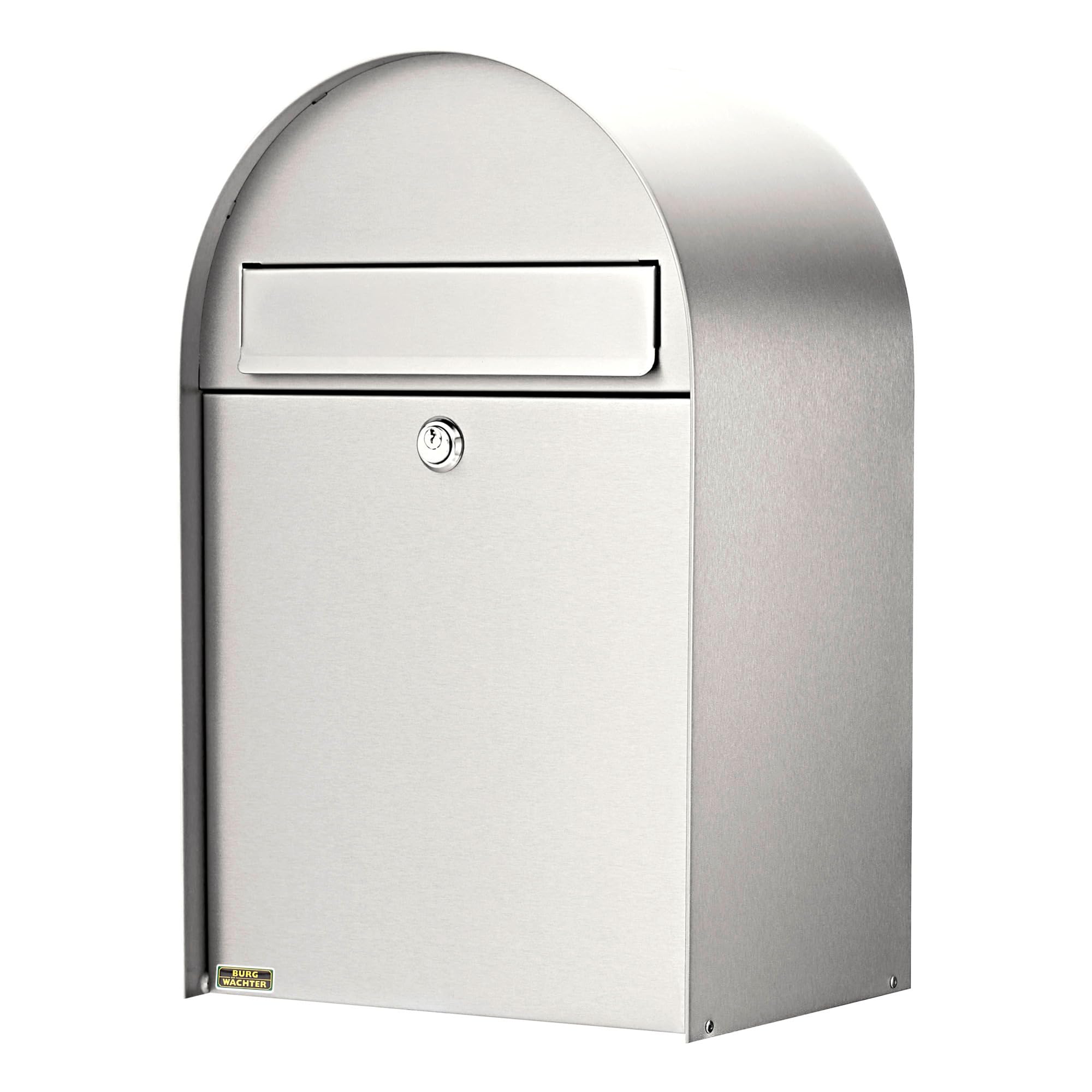 Burg-Wachter Grey Burg-Wächter, Stainless Steel Mailbox With Stop Opening, Slot Size A4, Galvanized Surface, Stainless Steel, Nordic 3680
