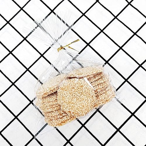 Miniatura 3 de Bolsas de celofán transparentes con lazos giratorios de 4 pulgadas, 100 bolsas de plástico de 6 x 10 pulgadas para violonchelo – 1.4 mils de grosor