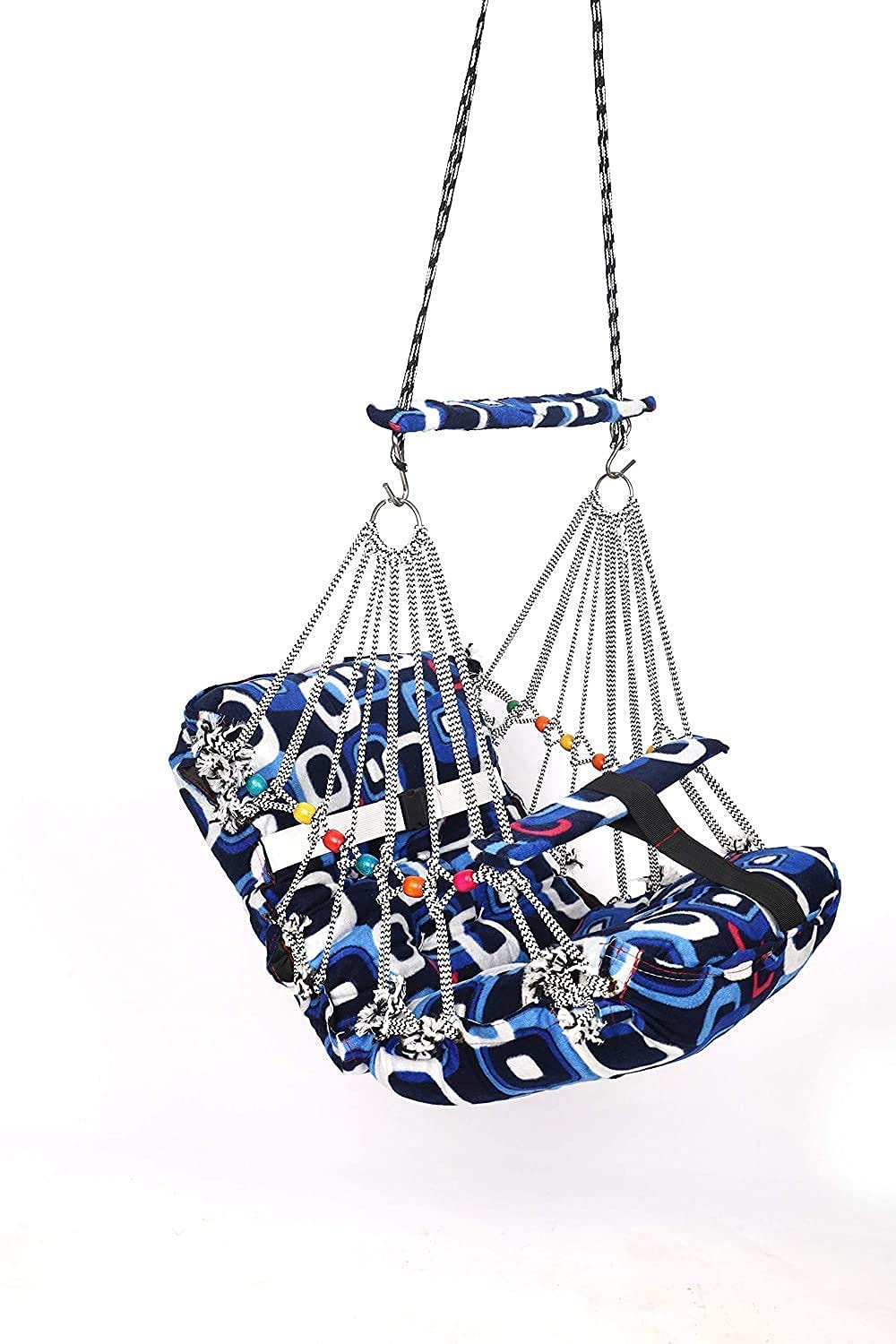 Swing Chair with Safety Harness, Indoor Hanging Seat, 1-5 Years Age Range (Swing Jhulla -Multicolour)-image-47