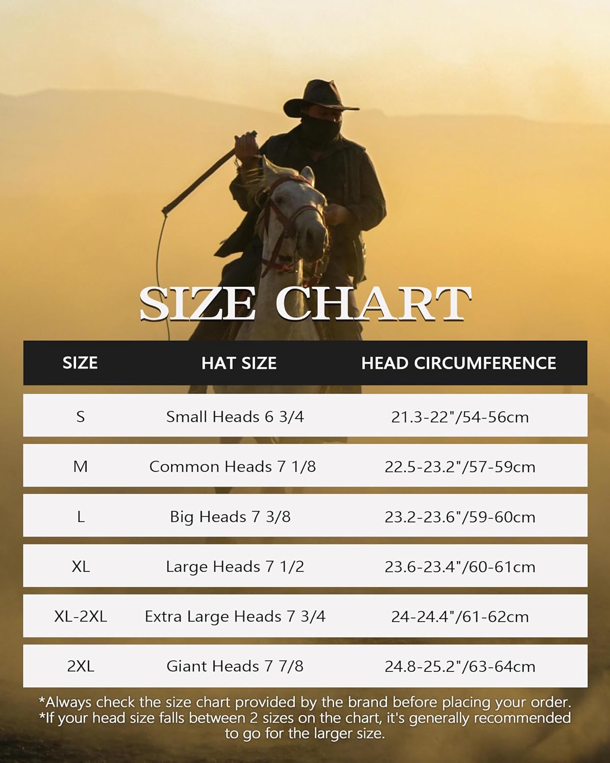 Zylioo Plus Size Felt Cowboy Hats,2XL/XL/L/M/S/XS Western Fedora Hat Warm,Multi Size Wide Brim Cowgirl Hat for Man Woman - Image 4