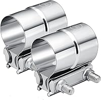 Vista 7 de EVIL ENERGY Abrazadera de escape de 2.0 pulgadas, abrazadera de banda de junta traslapada de acero inoxidable para tuberías, silenciadores