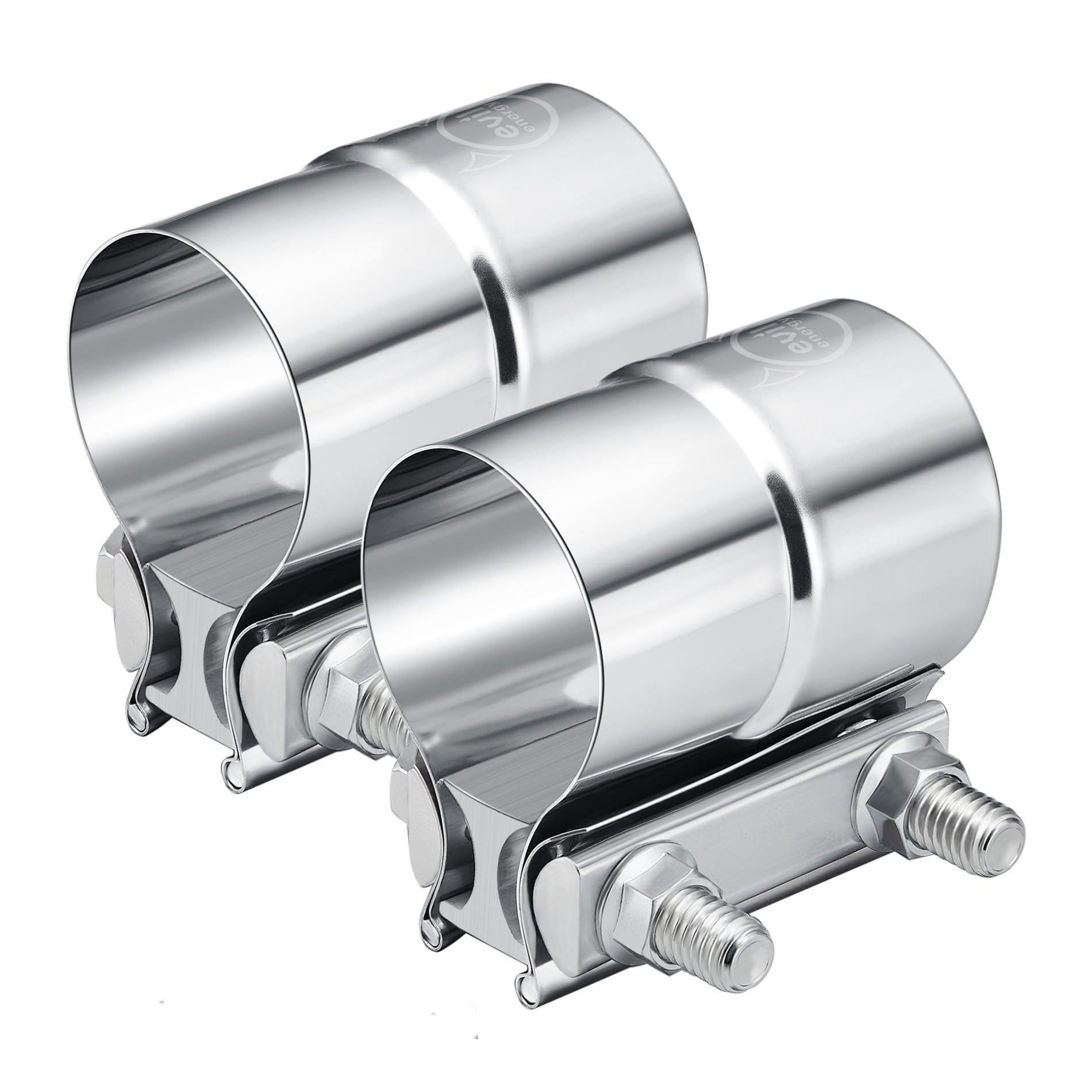 EVIL ENERGY Exhaust Clamp,Lap Joint Band Clamp Stainless Steel (2, 2.25 inch)