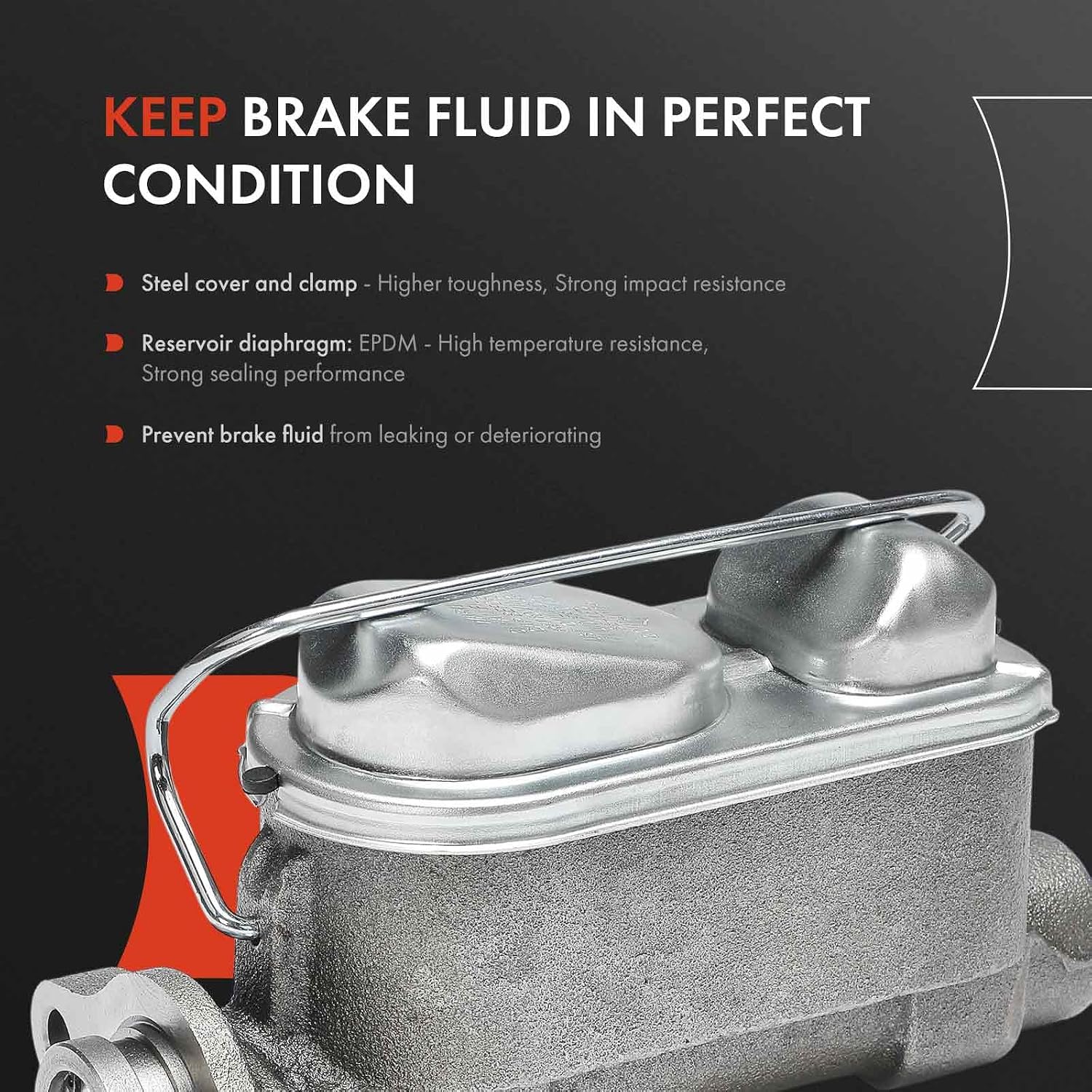 A-Premium Brake Master Cylinder with Reservoir and Cap Compatible with Ford Vehicles - Bronco 1967