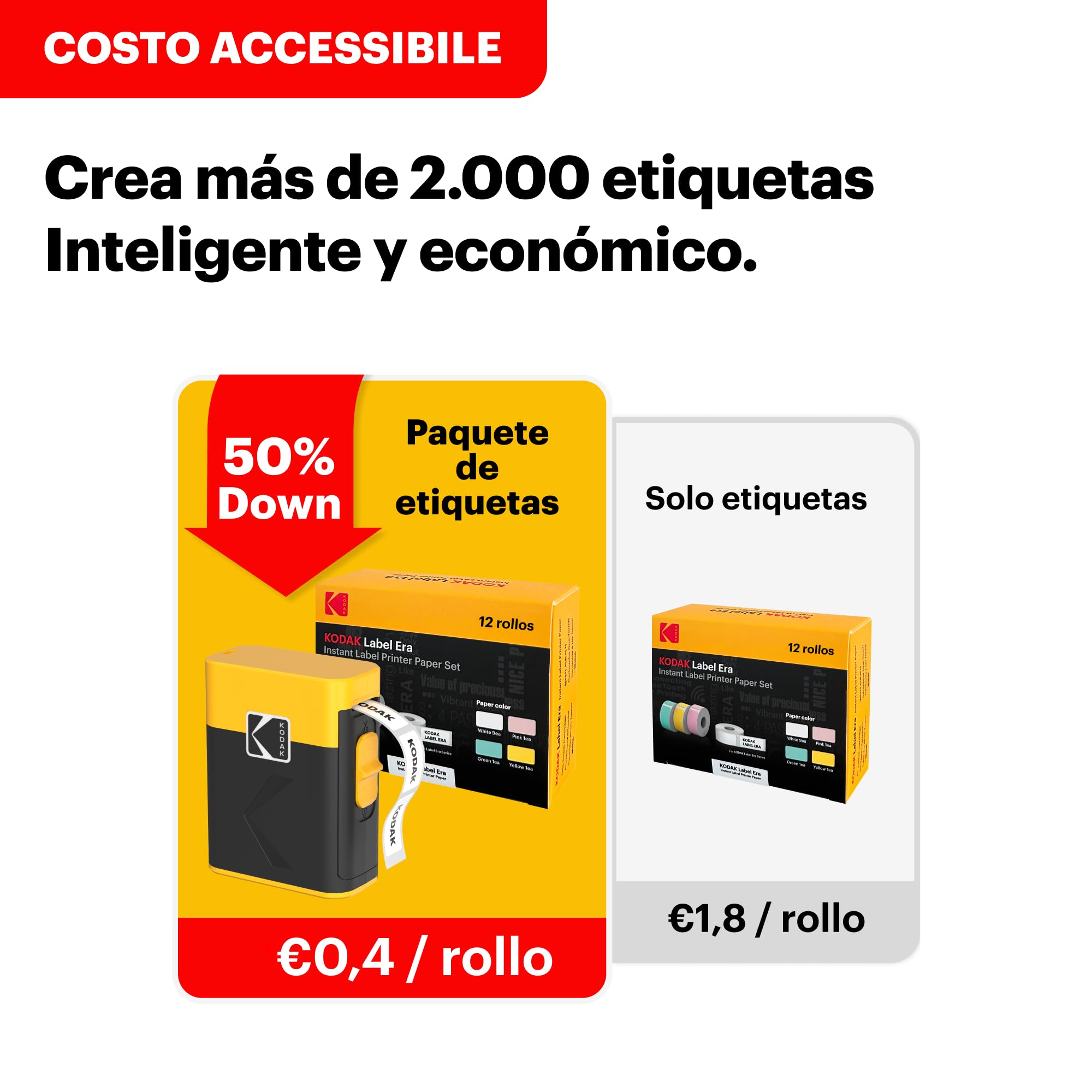 KODAK Label ERA M50 Etiquetadora, Blanco