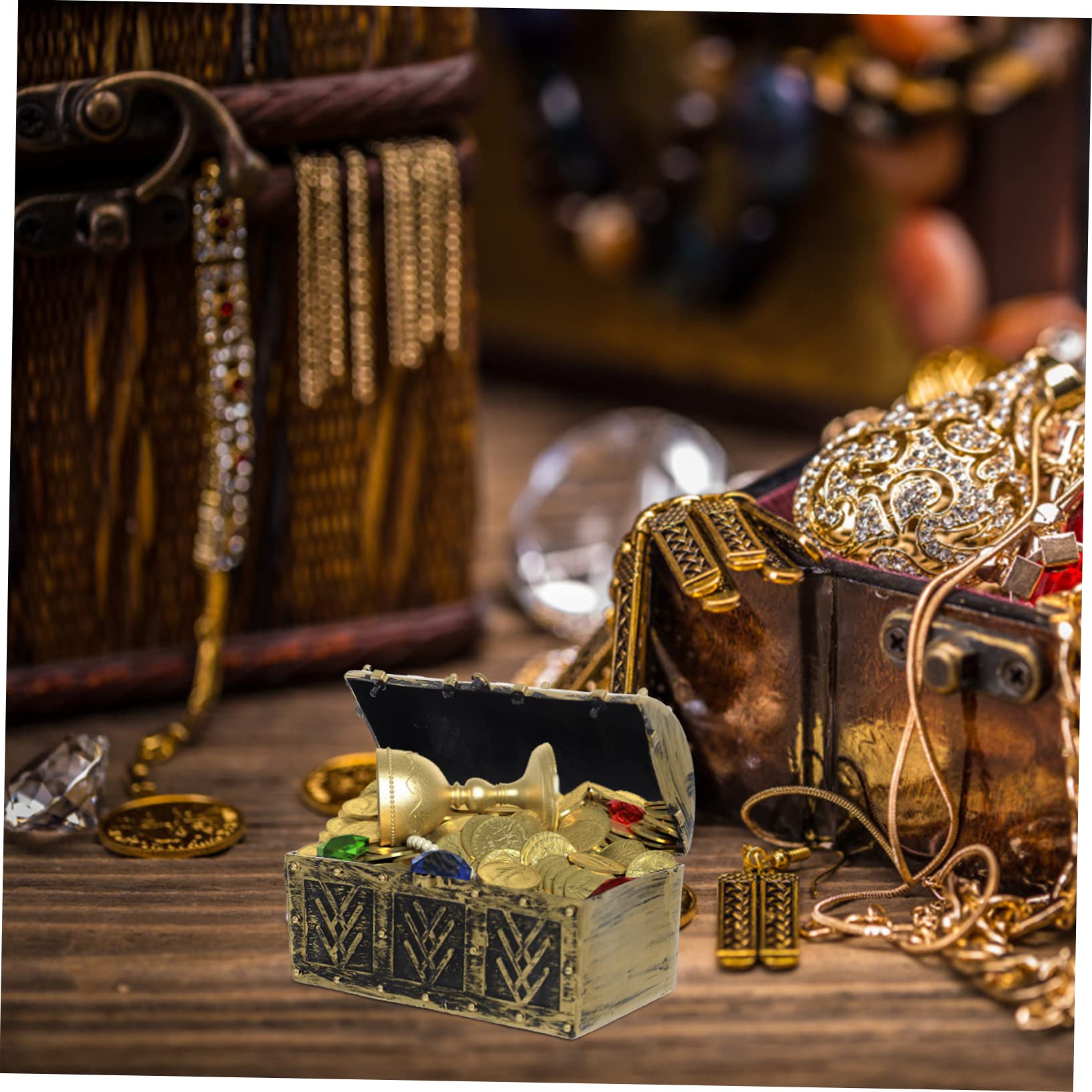 GARIOUANS 6-teilige Piratenschatztruhen - Mini Schmuckkästchen In Dunkelbraun Für Sammler