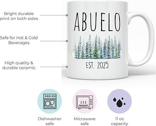 Miniatura 8 de YouNique Designs Taza de Abuelo en español, 11 onzas, Mejor Abuelo Del Mundo, Regalos Para Abuelo, Regalo Para Abuelo, El Mejor Abuelo Del Mundo,