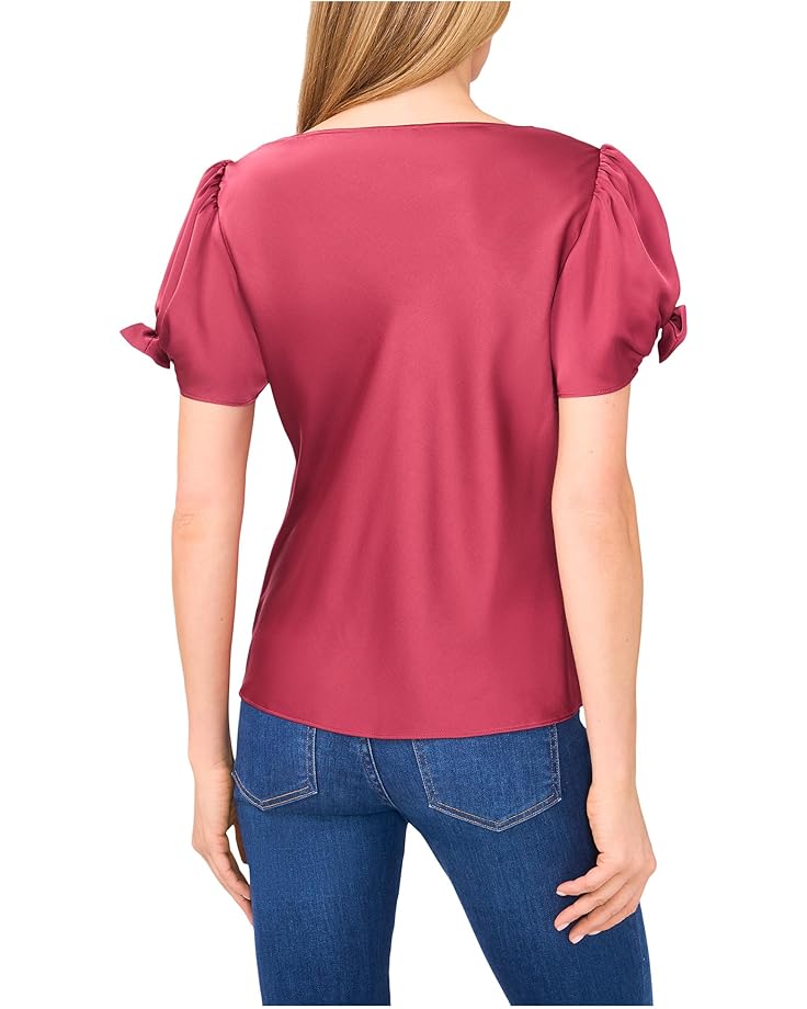 CeCe Cowl Neck Bubble Short Sleeve Top - #2 of 3