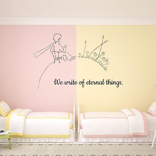 Miniatura 2 de EGD Decoración infantil con cita de The Little Prince, serie EGD X The Little Prince, calcomanías de pared, calcomanía de pared para bebé niña y