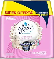 Glade Aromatizador de Ambiente Automático, Lembranças de Infância, 2 Refis de 260ml Cada