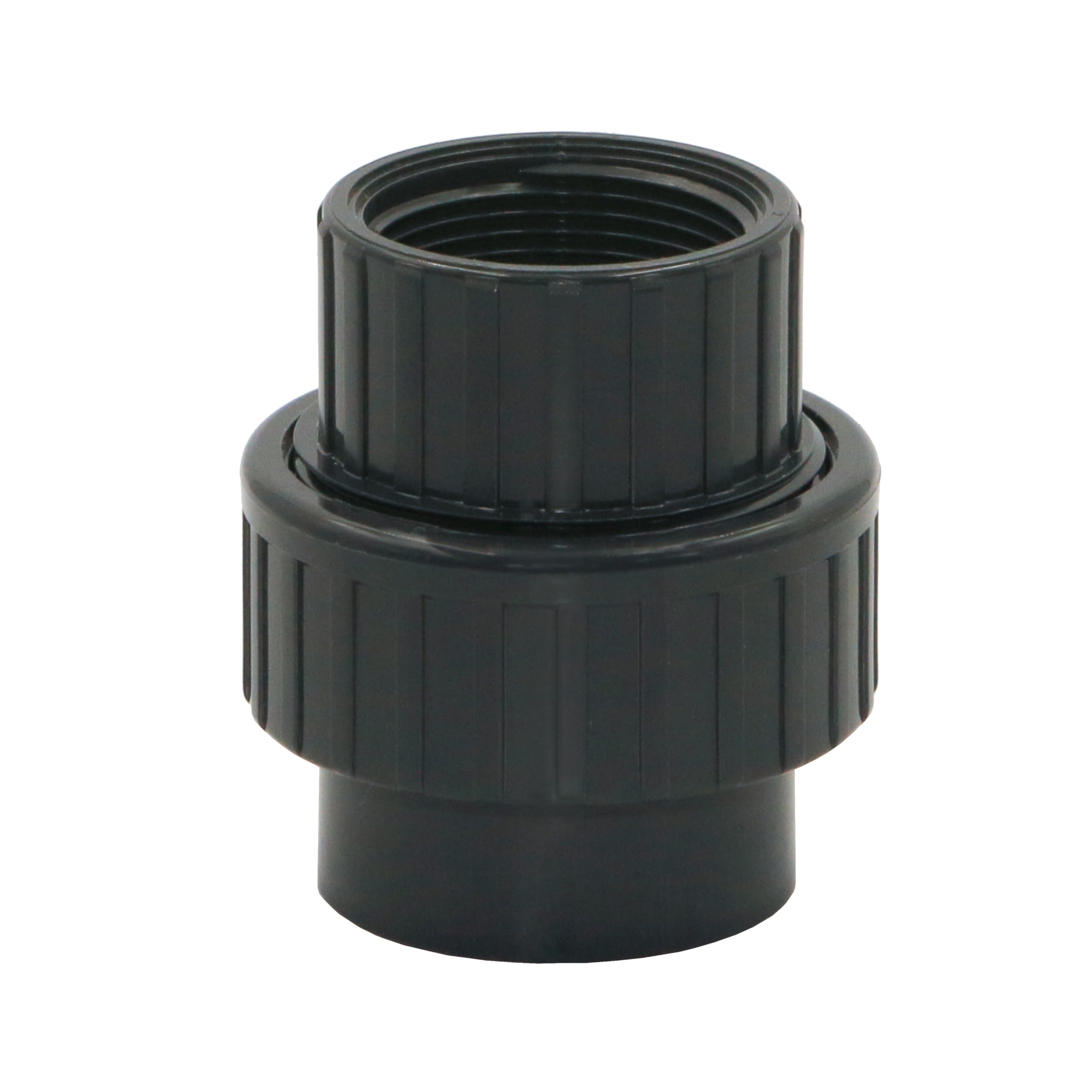 HAF 10x PVC Fittings Verschraubung mit 50mm x 1 1/2" | Klebemuffe x Innengewinde | Adapter aus grauem PVC | PN16 für Rohr, Poolfitting, Schwimmbad, Poolverrohrung, Druckleitung, Rohrleitung & Teich