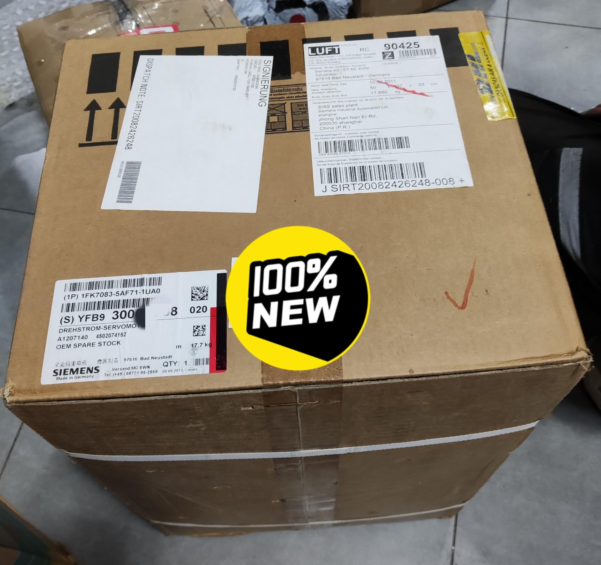 1 PCS Motor 1FK7083-5AF71-1UA0