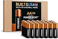Duracell Coppertop AA Alkaline Batteries with POWER BOOST, 28 Count Pack - Long-Lasting, 12-Year Storage Guarantee, Made in USA