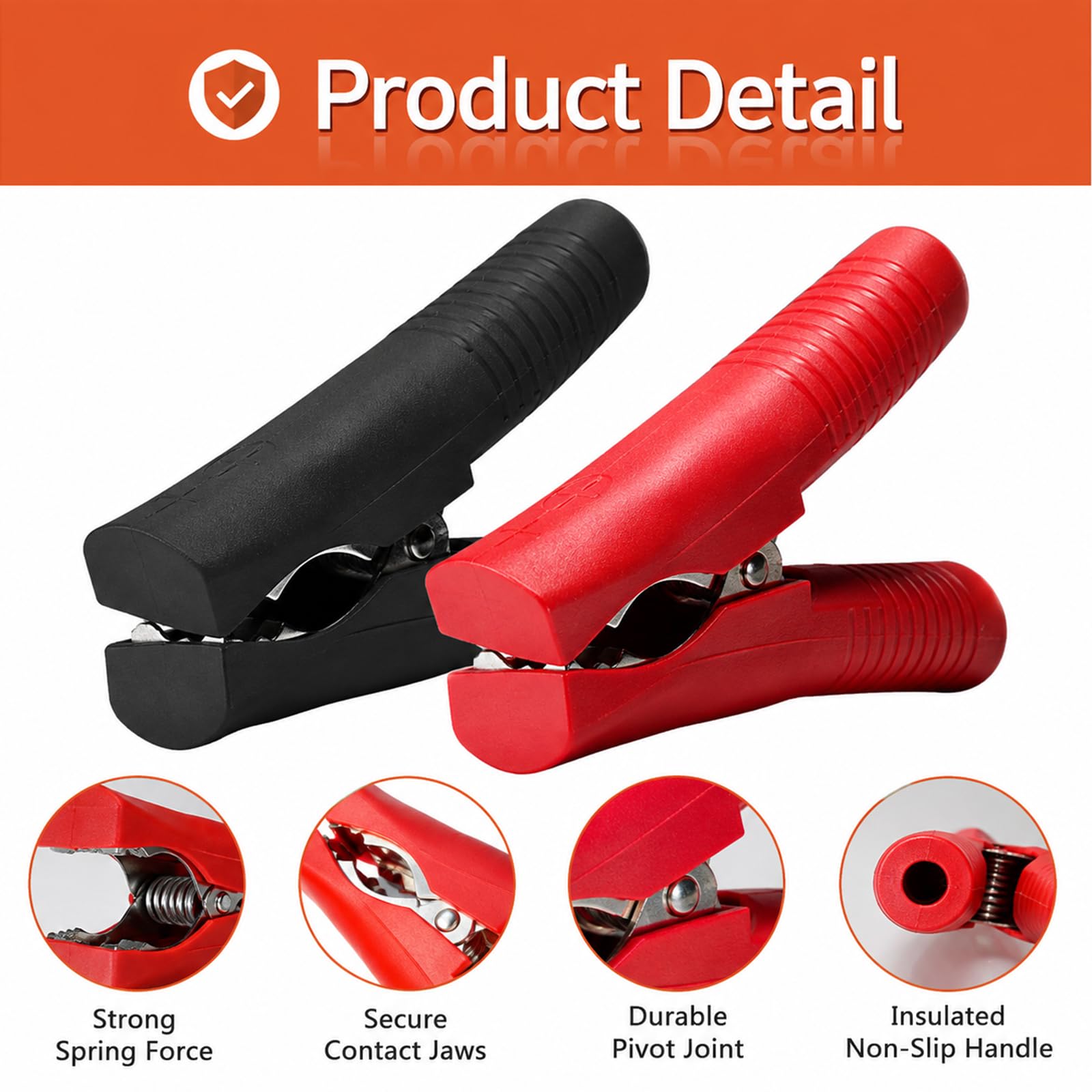 ELFCULB Câble solaire à pinces crocodiles - Connecteur de panneau solaire 10 AWG vers pinces crocodiles - Câble de charge pour voitures et motos - Installations solaires extérieures (1,8 m)
