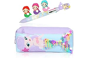 Sparkling Pencil Pouch: Mermaid Magic and School Supplies Bling