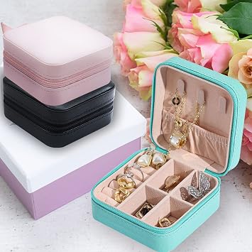 Personalized Travel Jewelry Box for Women Custom Photo Picture Name Logo Leather Jewelry Case Bridesmaid Proposal Gifts Wedding Birthday
