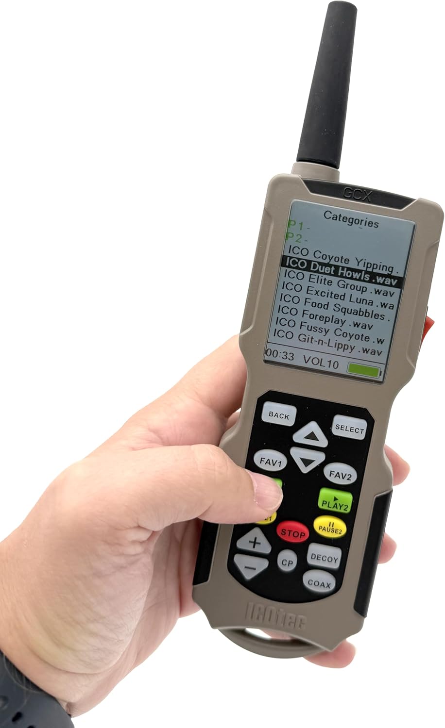 Icotec Outlaw Pro | Electronic Predator Call | 270 Sounds Included | 300 Yard Remote Range | Coyote, Fox, Crow, Hog Hunting Call