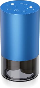 Airversa Dual-Nozzle Waterless Essential Oil Diffuser for Home Rechargeable Scent Diffusers with 5 Timer Settings, 4 Mist Levels with Vehicle Mode for Car Room Studio Office, Sapphire Blue Metal