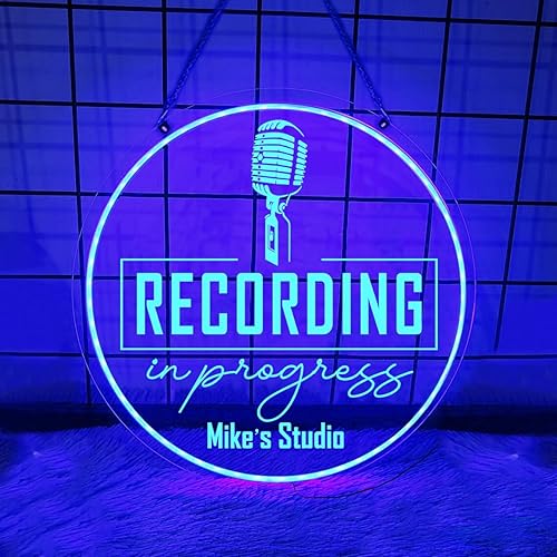 Miniatura 4 de Letrero personalizado de grabación en progreso, letrero de luz de estudio de grabación, letrero de neón de estudio de grabación, letrero LED de