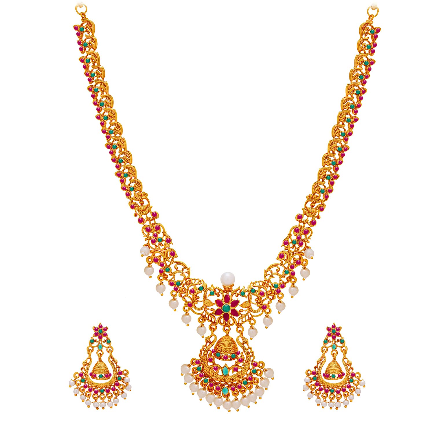 Sukkhi Wavy Gold Plated Combo Collar Necklace Set For Women (CBNS101157) (B0B4WYSJ6V) Amazon Price History, Amazon Price Tracker