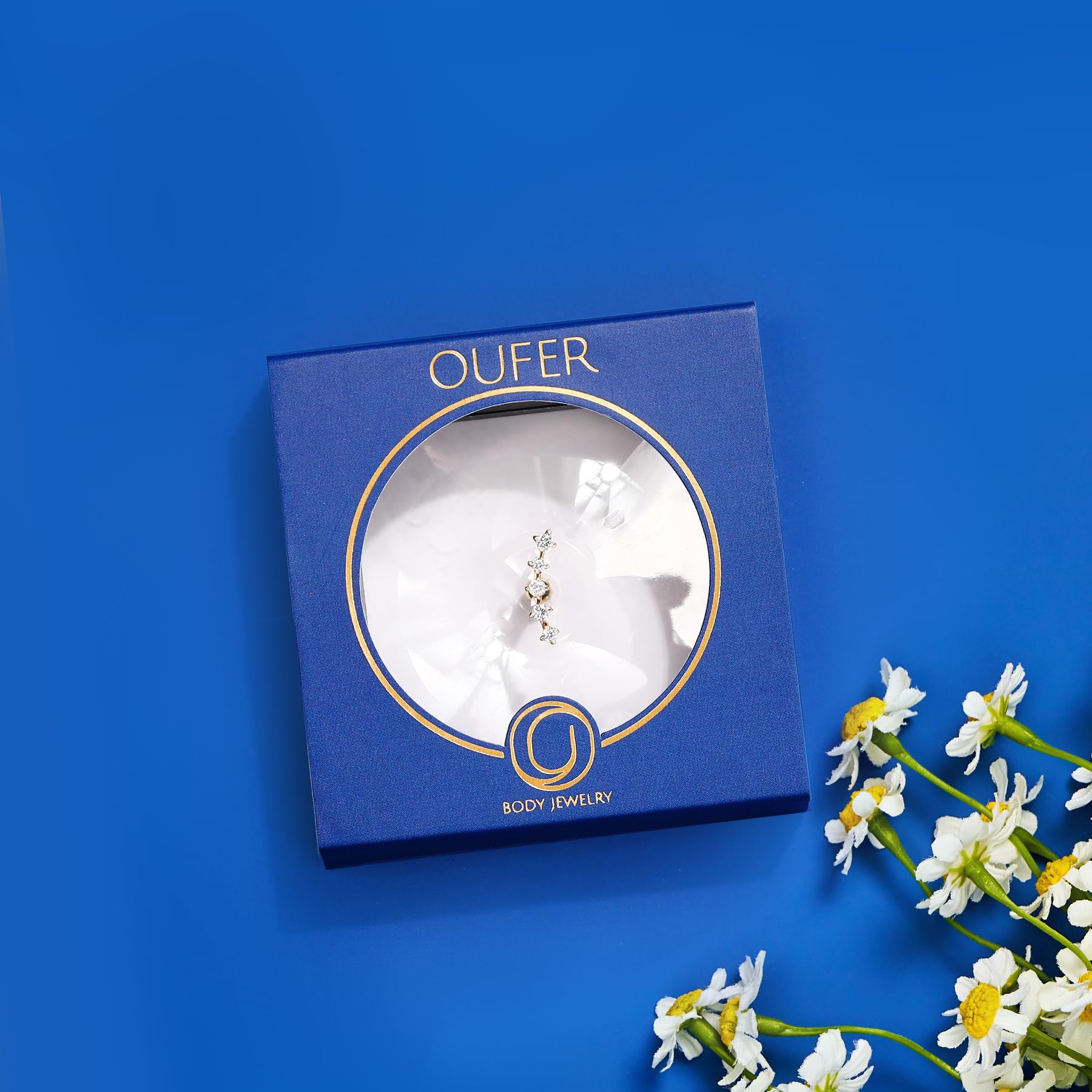 OUFER Orecchini placcati oro per cartilagine 16G a croce/stella AAA+ CZ Forward Helix Piercing Ear Conch Piercing Superiore Trago Orecchini Gioielli Donne Ragazze Regalo