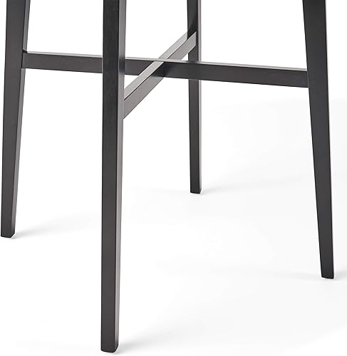 Miniatura 5 de Christopher Knight Home Daisy Modern Bar - Mesa laminada con patas de madera de caucho y acabado de mármol Paladina, color negro