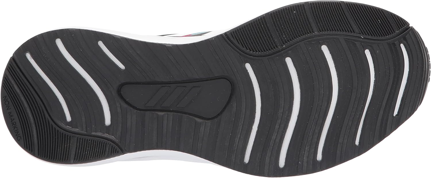 adidas Fortarun Running Shoe, Black/White/Violet Tone, 5 US Unisex Big Kid