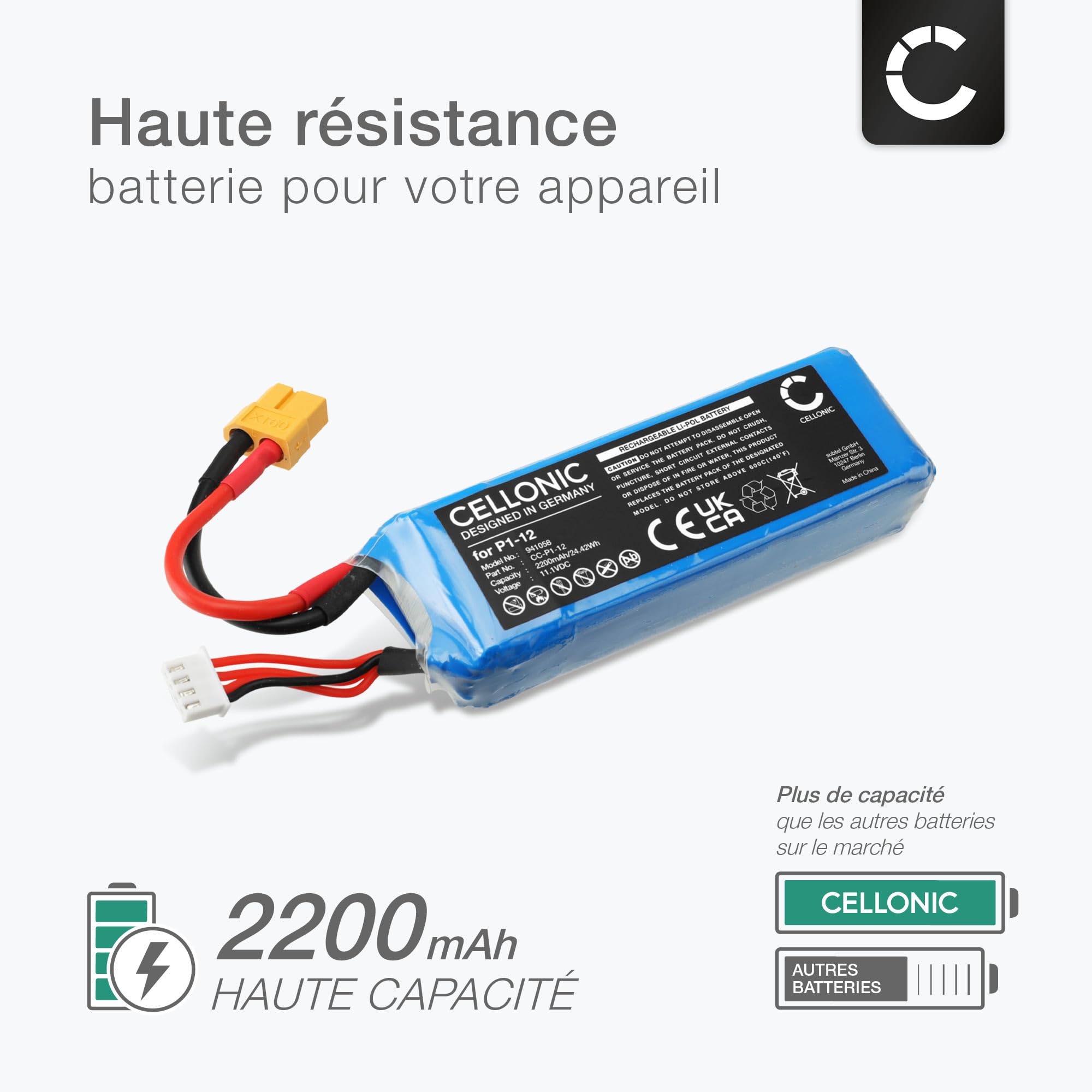 CELLONIC Batterie Compatible avec DJI FC40, Phantom 1, P1-12