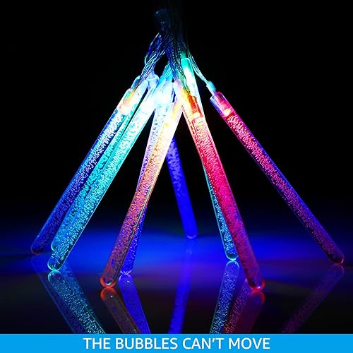 Miniatura 3 de TORCHSTAR Iluminación de decoración navideña para árboles de Navidad, regalos para niños, 16.4 pies, 50 luces LED RGB de burbujas, 5.83 pulgadas de