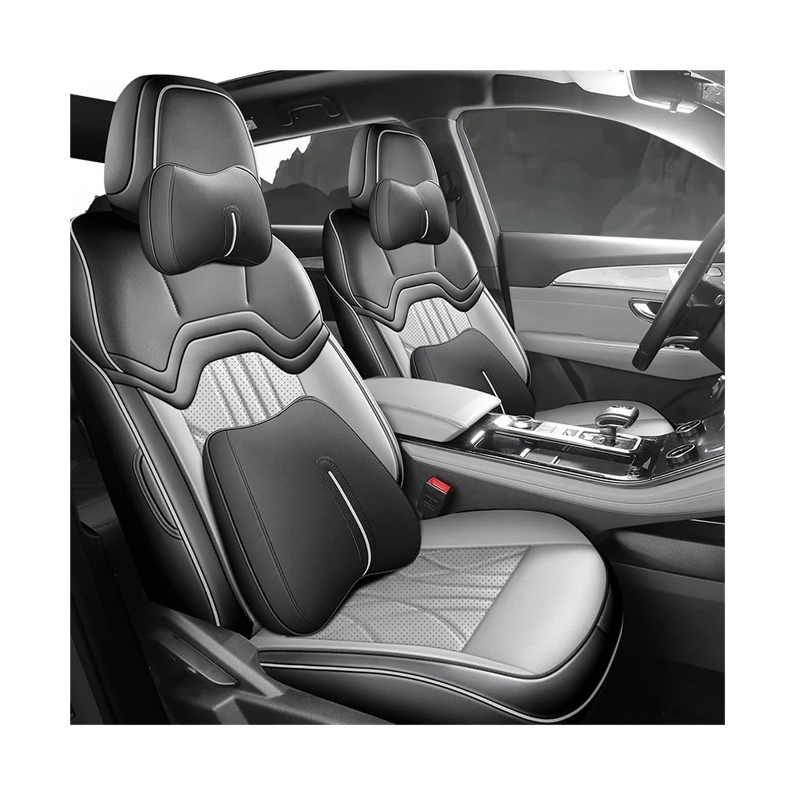 Custom Leather Car Seat Covers Compatible For Jetour X70 Plus 2023 2024 7 Seats Interior Accessories(Back row 3seat)