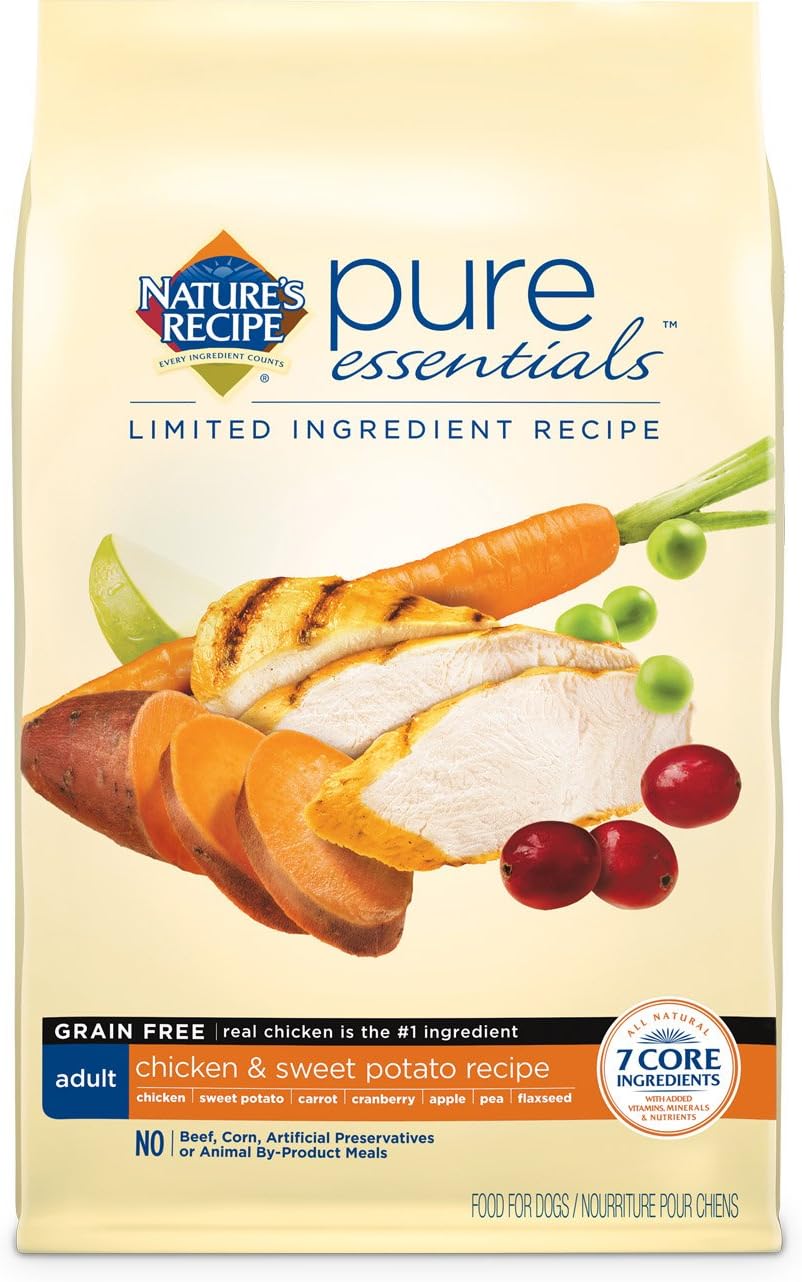Nature's Recipe Pure Essentials Grain Free Adult Chicken & Sweet Potato Recipe, 4 Lb