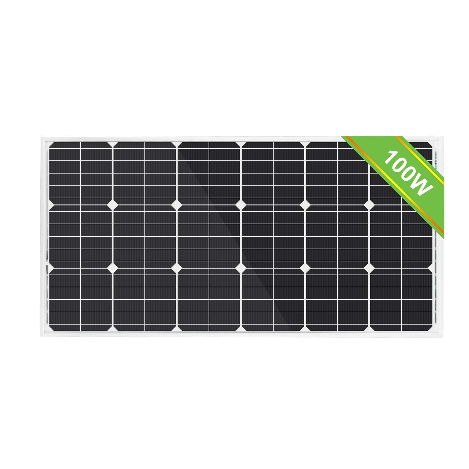 ECO-WORTHY - Pannelli solari monocristalini portatili da 200 W (2 pezzi da 100 W) da 18 V, batteria da 12 V, per camper, barca, camper