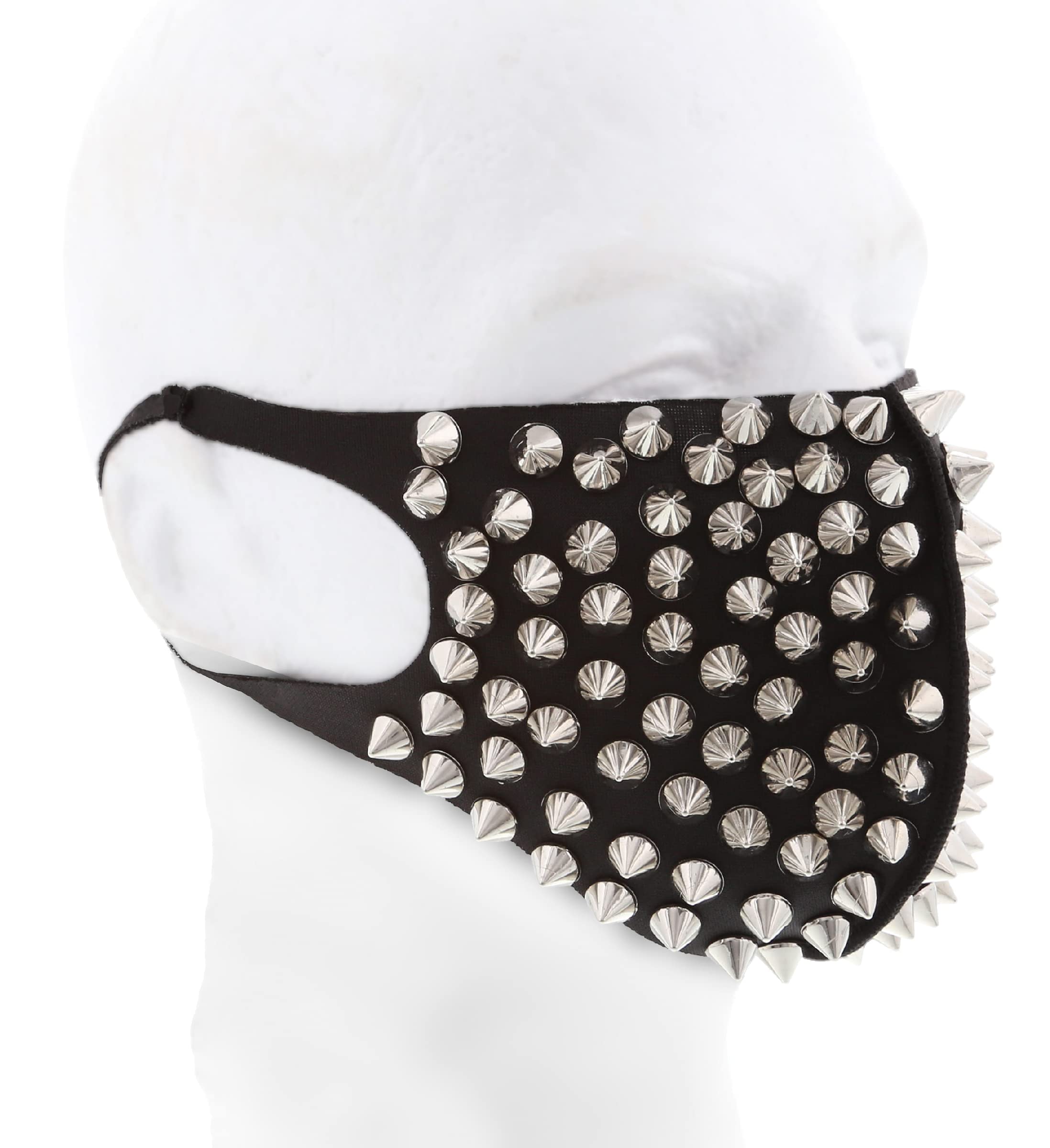 Spikes Face Mask Costume - Steampunk Face Mask with Spikes for Halloween, Costume Parties, and Themed Events