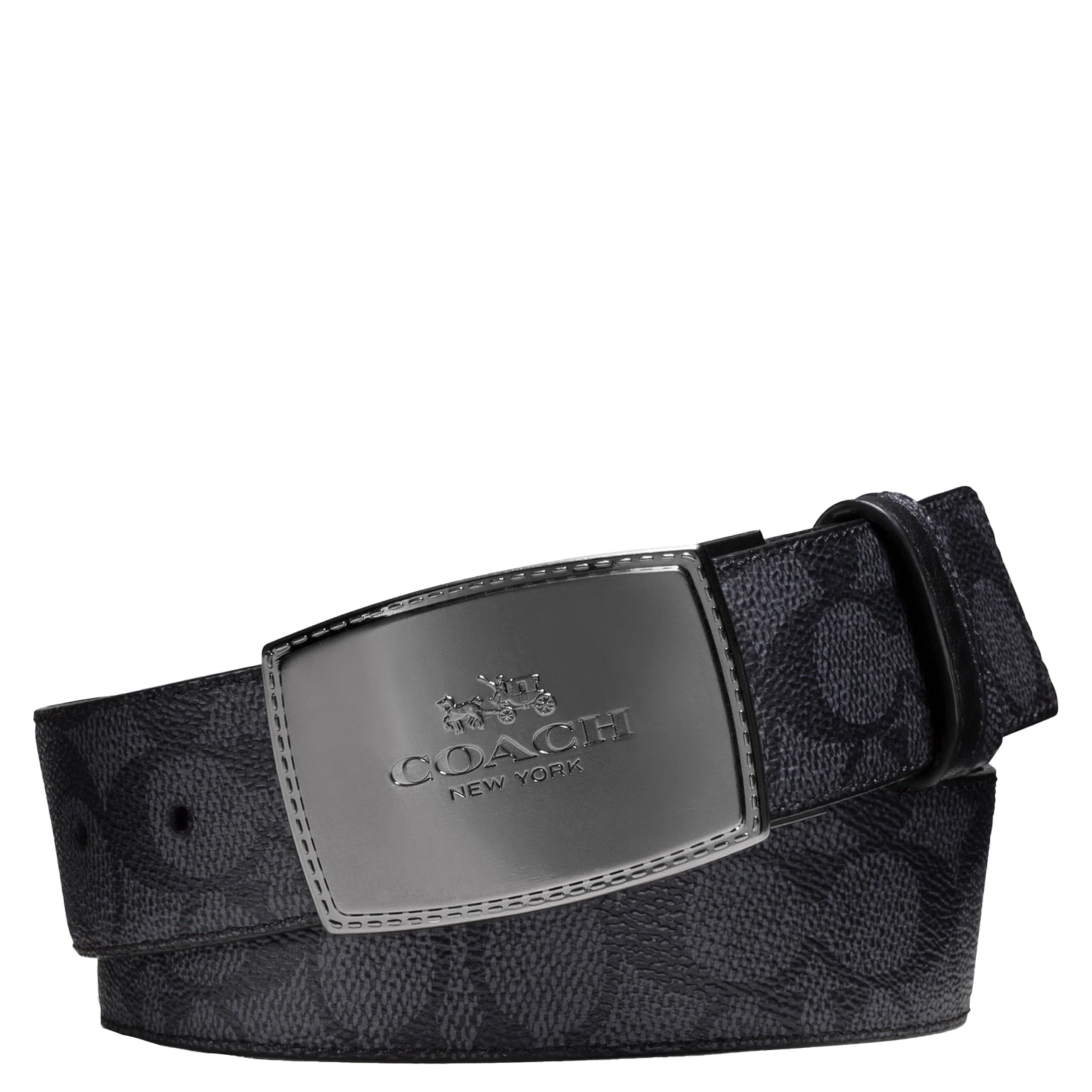 COACH Stitched Plaque CTS Rev Signature Belt