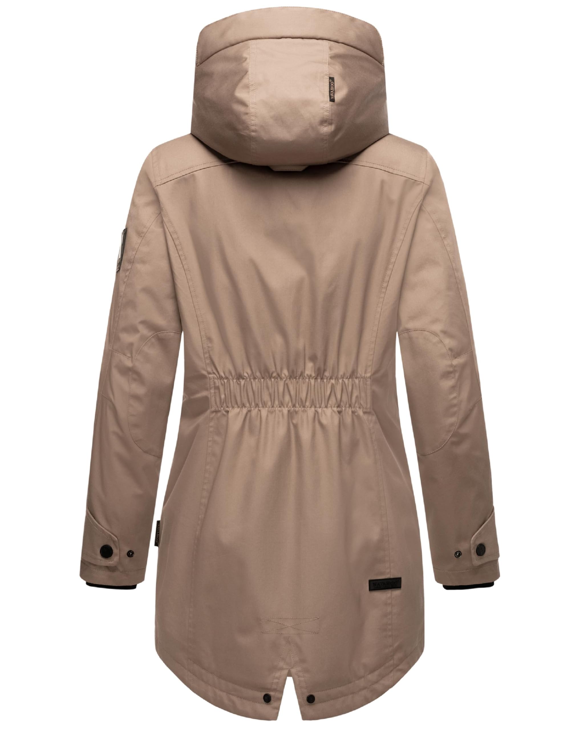 Navahoo Damska kurtka przejściowa, ciepły krótki płaszcz, parka zimowa, wodoszczelna, z kapturem, Brinjaa, XS-XXL