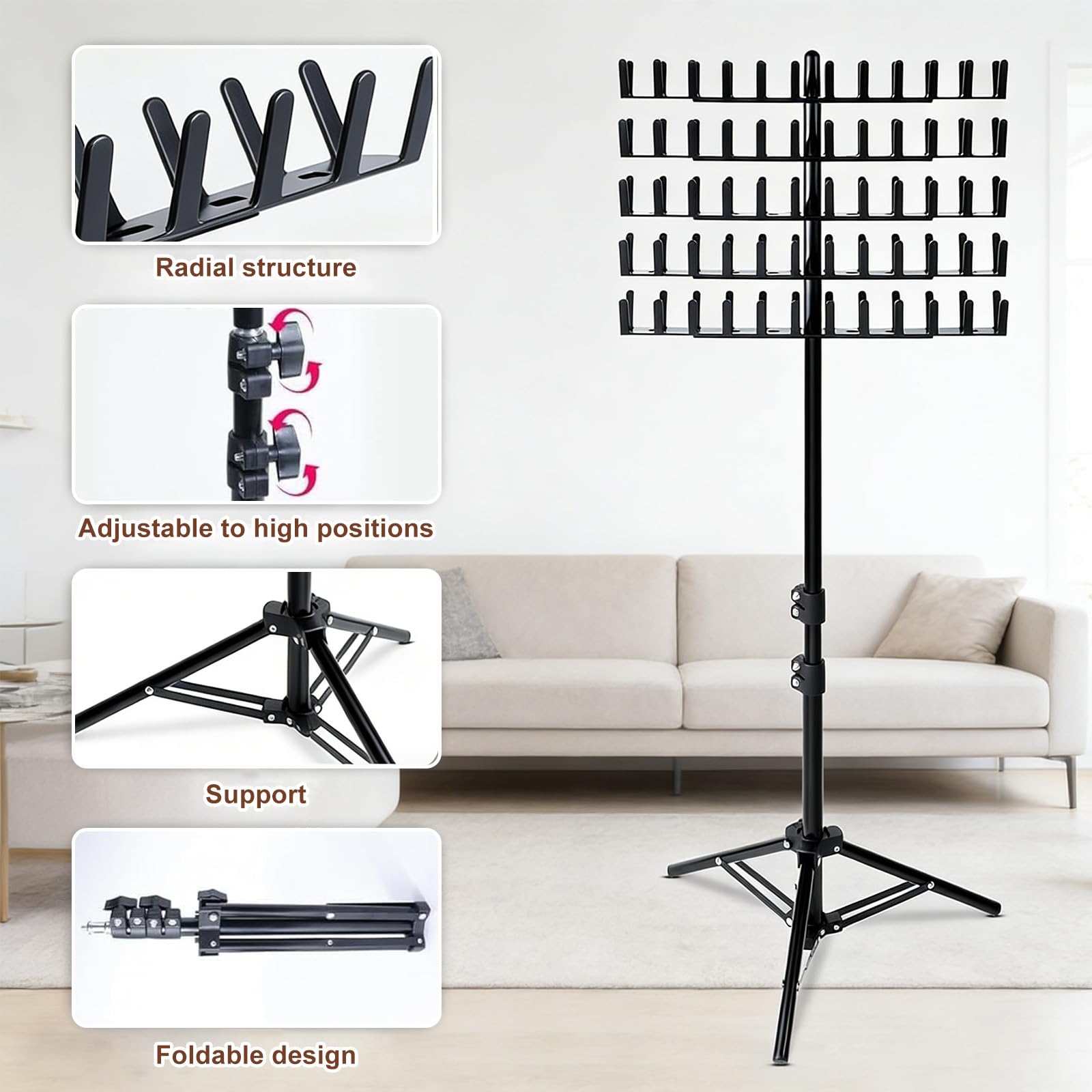 FARYODI Support de cheveux réglable pour tresses, 144 stylos, organisateur de cheveux, pour coiffeurs et tresses
