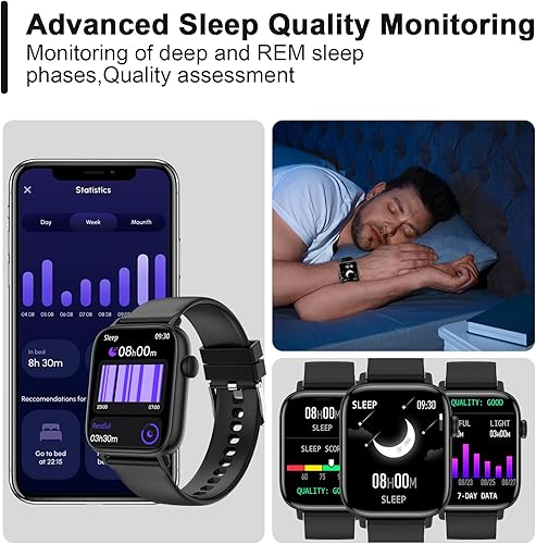 Miniatura 6 de Reloj inteligente para hombres y mujeres de 1.9 pulgadas, compatible con teléfonos Android, compatible con iPhone, Samsung, Android, IP68,